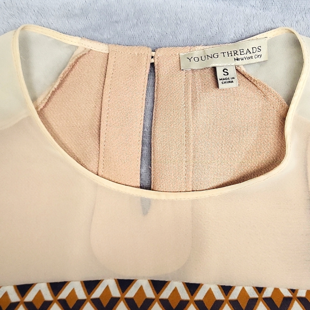 Nwot Multi-Pattern Blouse - image 3